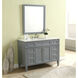 Park Avenue 48 X 35 inch Grey with Carrara White Marble Vanity Set in Gray