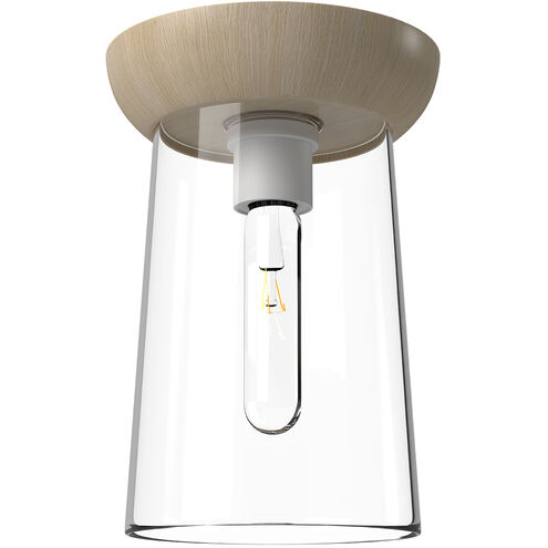Alora Mood Emil 1 Light 7 inch White and White Oak Flush Mount Ceiling Light