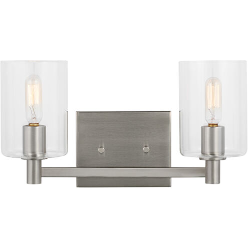 Fullton 2 Light 14.25 inch Brushed Nickel Bath Vanity Wall Light