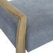 Daylight Natural Oak and Sky Blue Polyester Bench