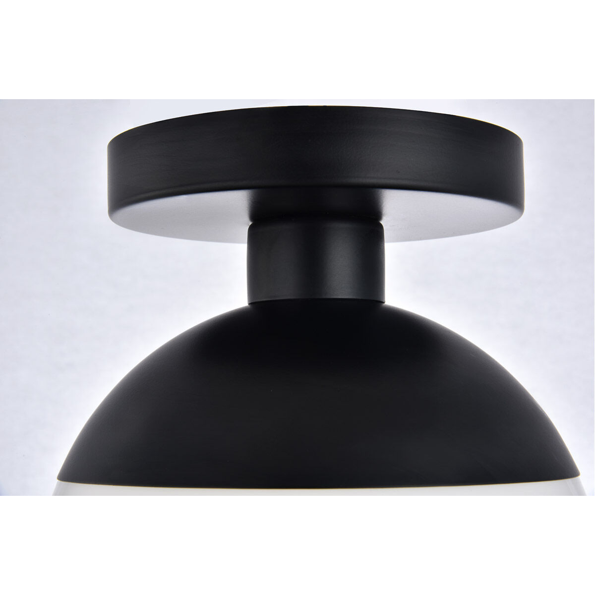 Eclipse 1 Light 8 inch Black Flush Mount Ceiling Light
