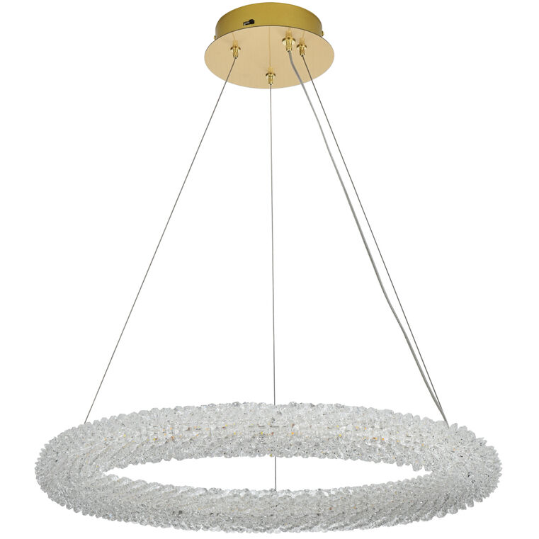 Bowen 1 Light 24 inch Satin Gold Chandelier Ceiling Light