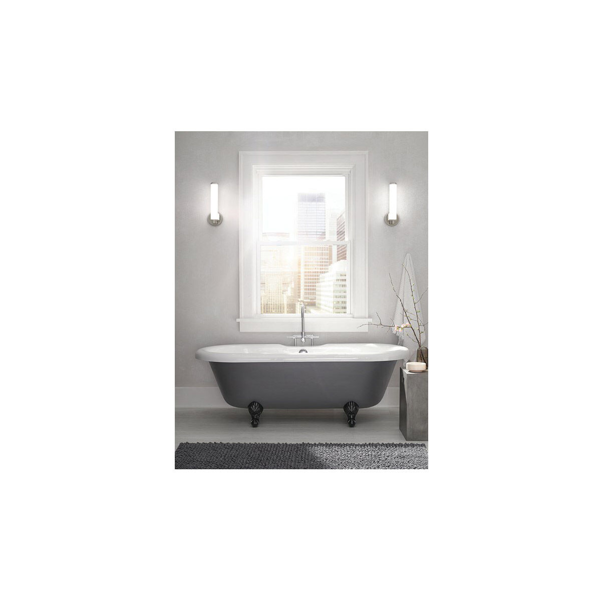 Indeco LED 5 inch Polished Nickel Wall Sconce Wall Light