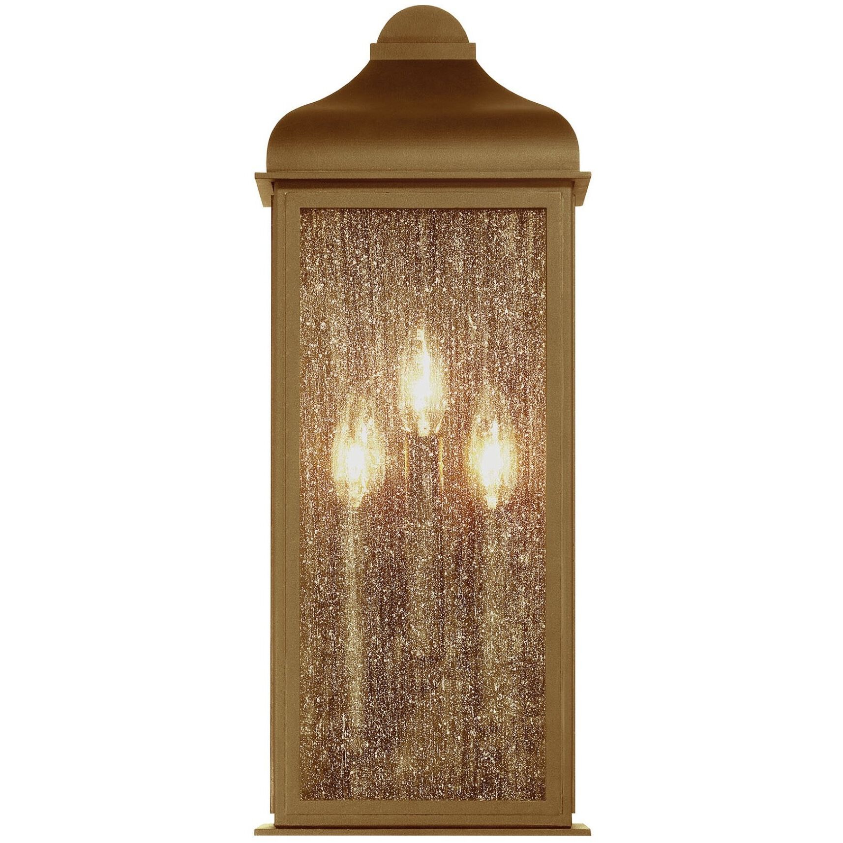 Madrid 3 Light 19 inch Weathered Brass Outdoor Wall Sconce