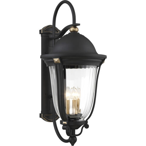 Peale Street 5 Light 33 inch Sand Coal And Vermeil Gold Outdoor Wall Mount, Great Outdoors