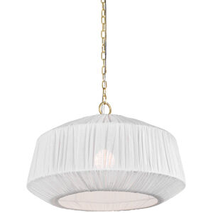 Amanza 1 Light 24 inch Aged Brass Pendant Ceiling Light