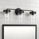 Fuller 3 Light 24 inch Matte Black Vanity Light Wall Light
