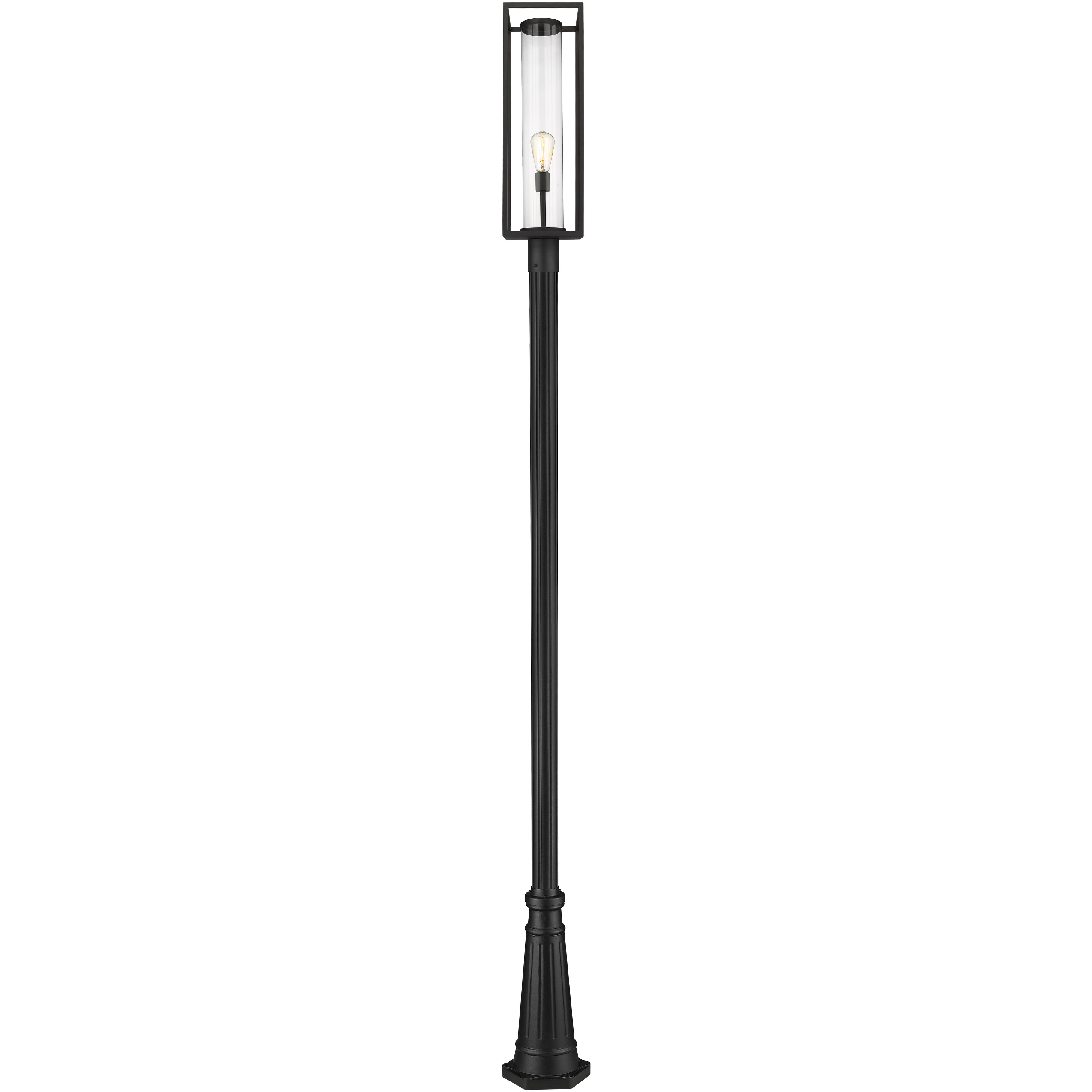 Dunbroch 1 Light 121.75 inch Black Outdoor Post Mounted Fixture