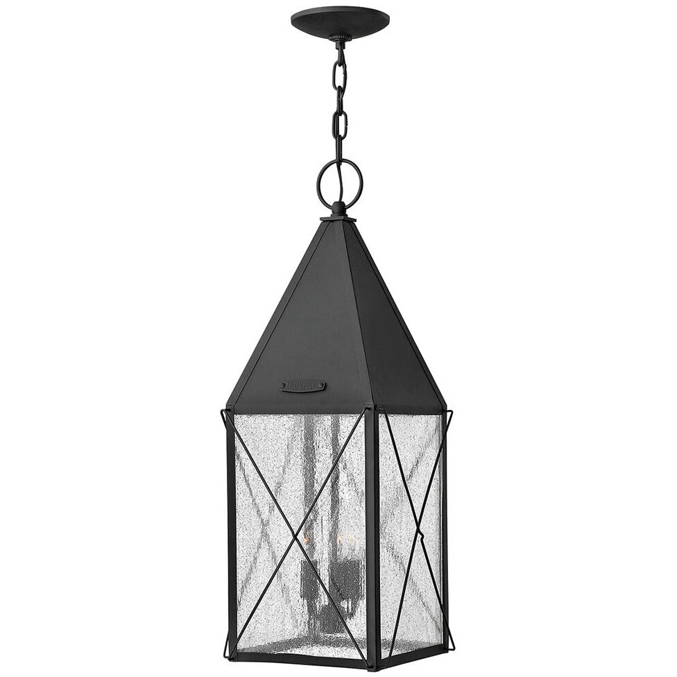 Heritage York 3 Light 9.5 inch Black Outdoor Hanging Lantern