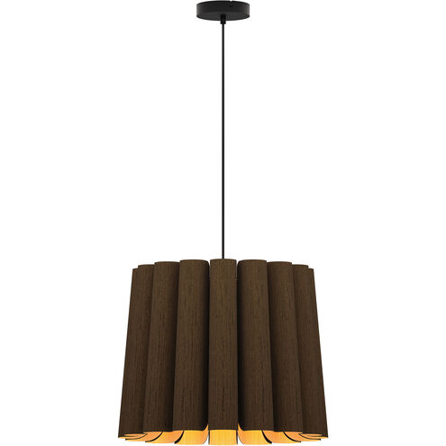 Renata 1 Light 22 inch Black/Ebony Pendant Ceiling Light in Ebony/Ash, 22 in / Medium