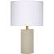 Roman 17.5 inch 60.00 watt Grey Leather Table Lamp Portable Light
