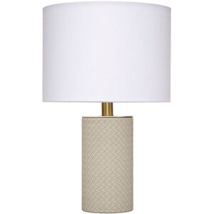 Roman 17.5 inch 60.00 watt Grey Leather Table Lamp Portable Light