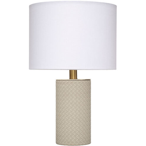 Roman 17.5 inch 60.00 watt Grey Leather Table Lamp Portable Light