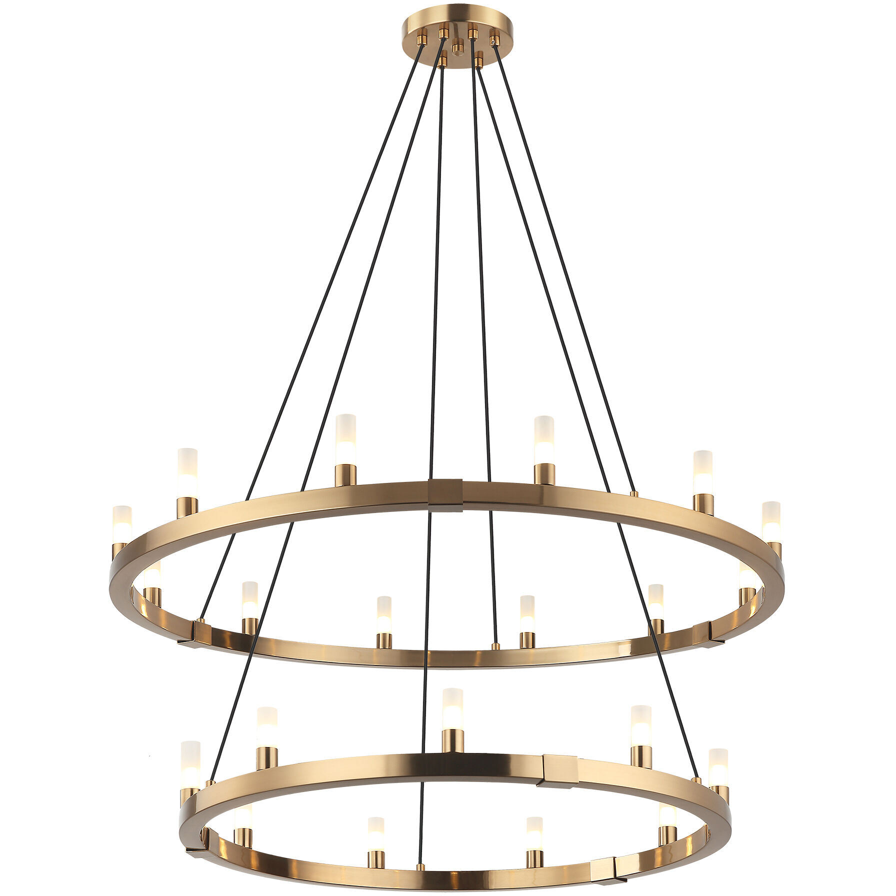 Cascadian 21 Light 39.38 inch Aged Gold Brass Chandelier Ceiling Light