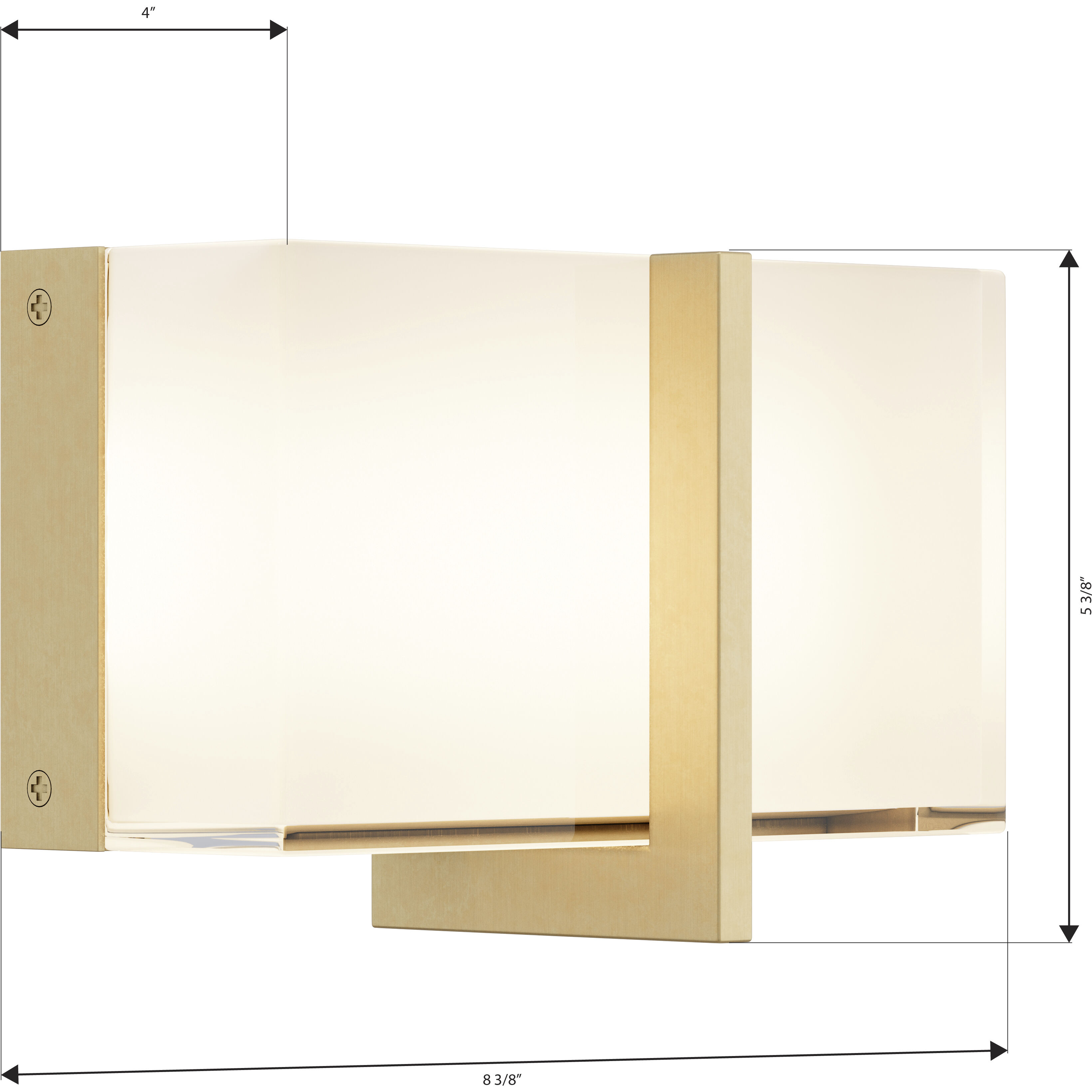High Rise LED 8.5 inch Legacy Brass Bath Bar Wall Light