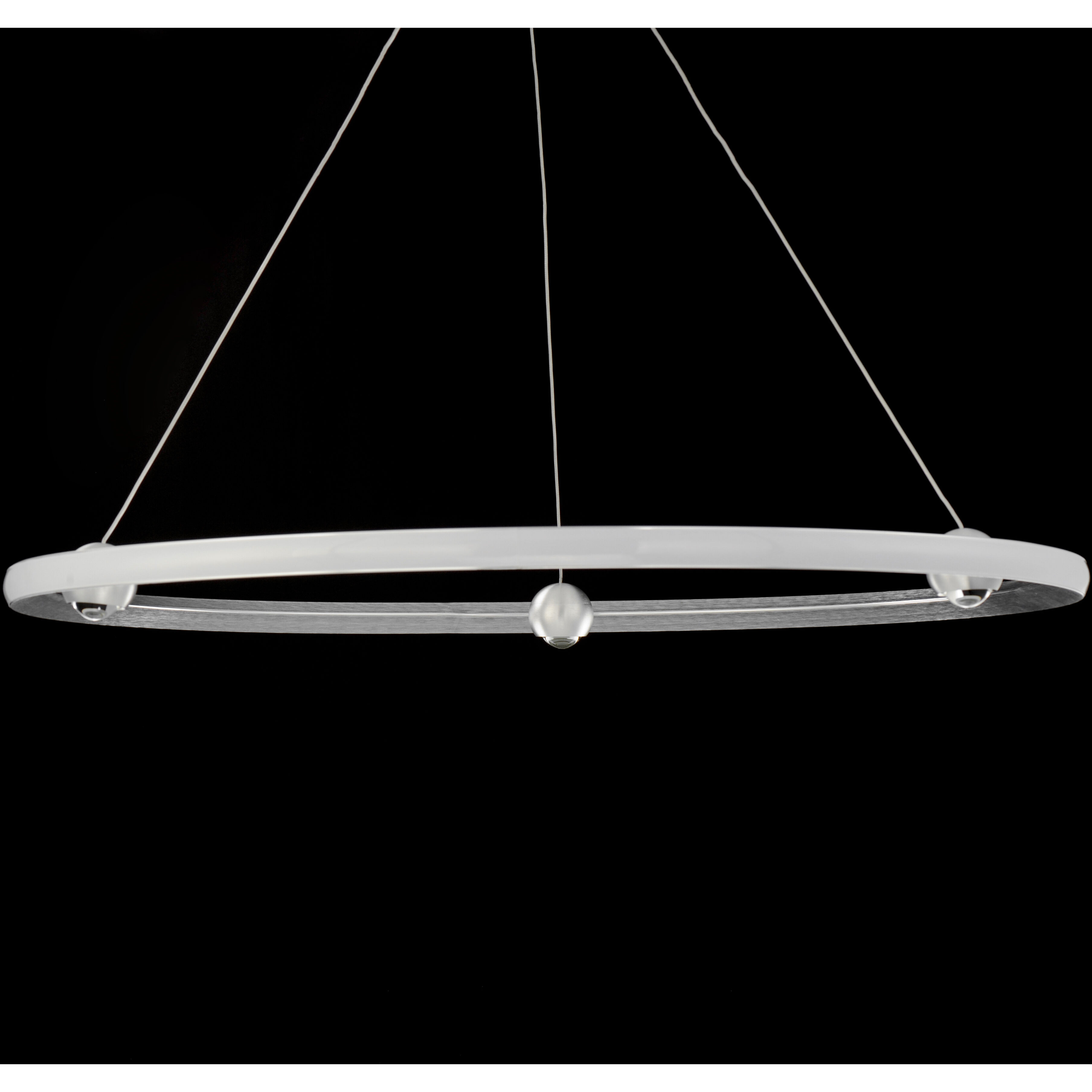 Nodes LED 32 inch Brushed Aluminum Ring Pendant Ceiling Light