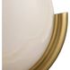 Alicia 1 Light 12 inch White and Antique Brass Wall Sconce Wall Light