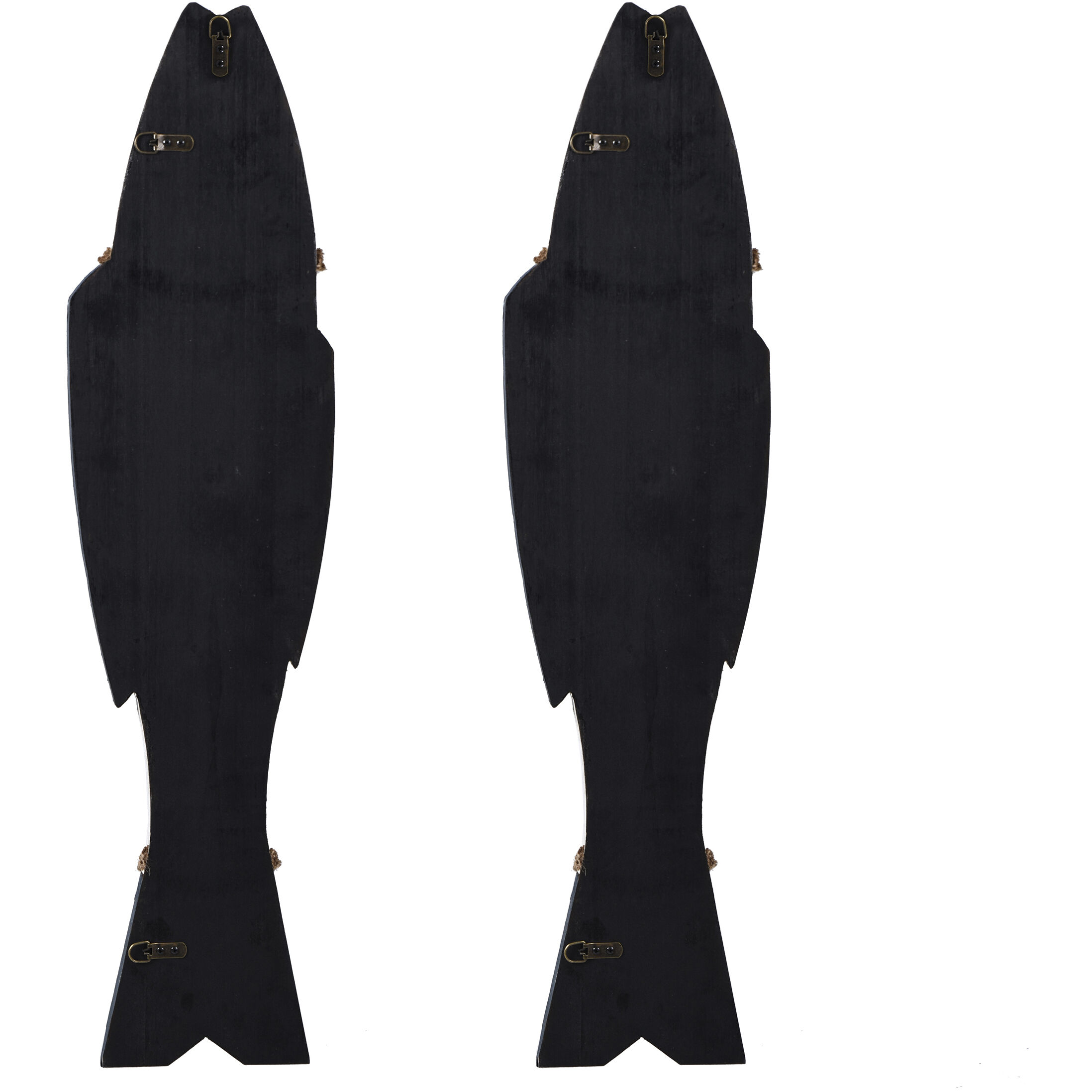 Signature Dark Blue and White Wall Art