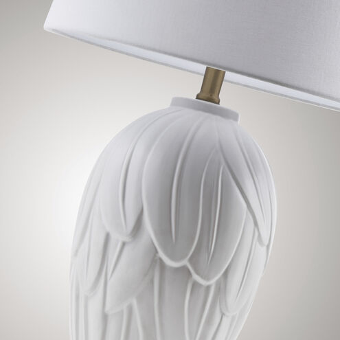 Farida 27 inch 150.00 watt White Table Lamp Portable Light