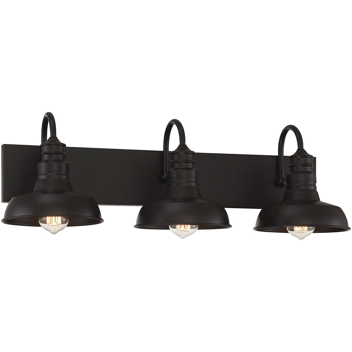 Modern Farmhouse 3 Light 28 inch Oil Rubbed Bronze Vanity Light Wall Light
