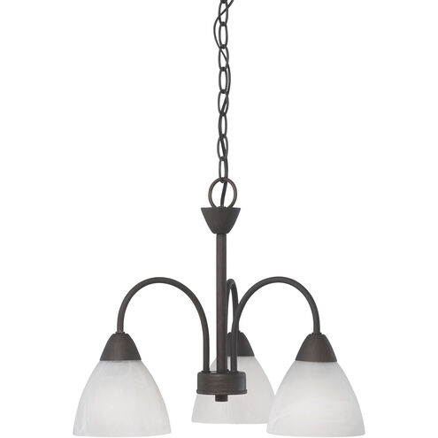 Tia 3 Light 17.75 inch Painted Bronze Chandelier Ceiling Light