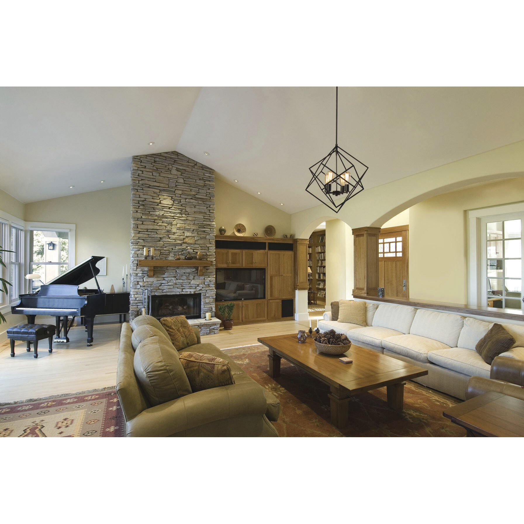 Rad LED 23.5 inch Warm Pewter Pendant Ceiling Light