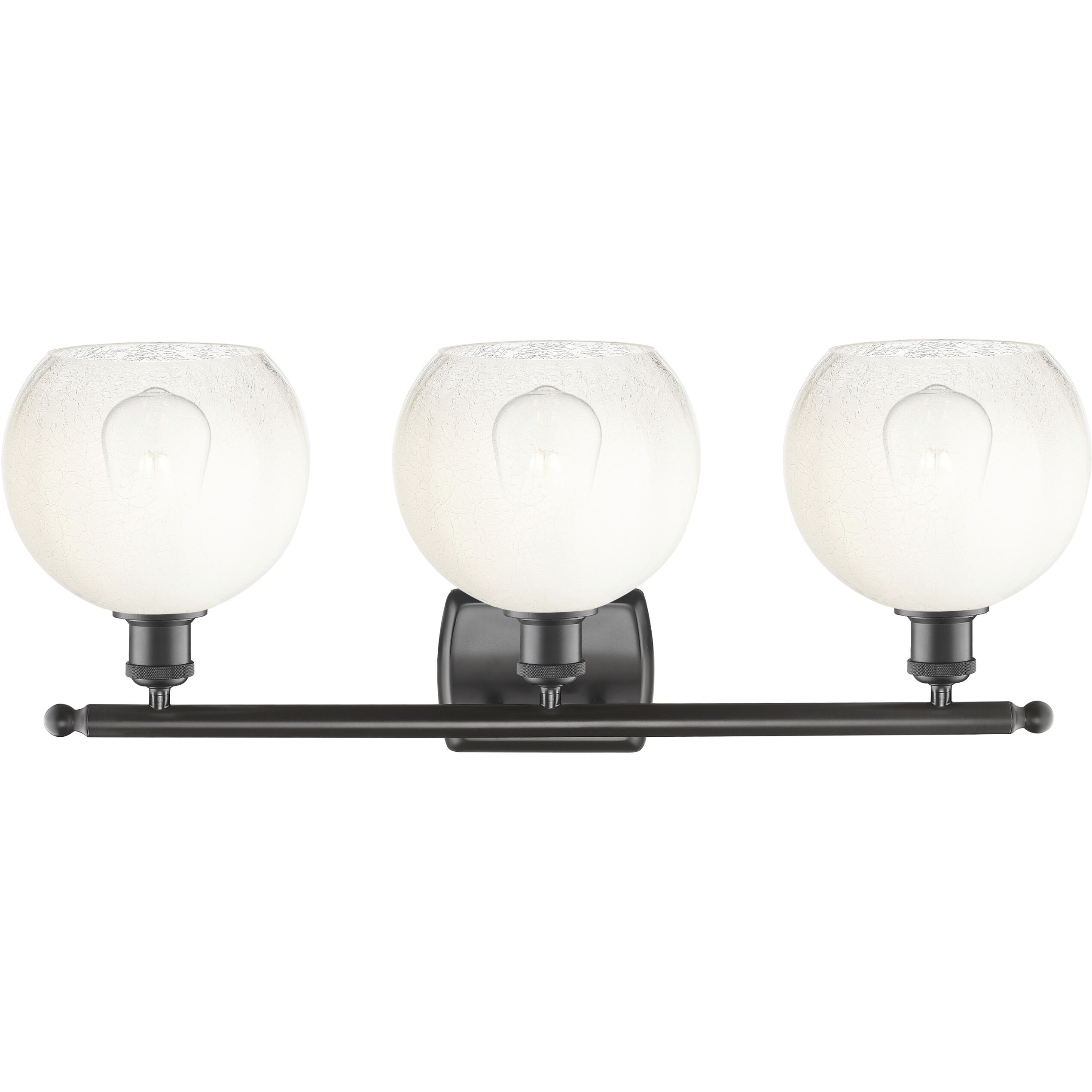 Ballston Brookhaven Globe 3 Light 28 inch Oil Rubbed Bronze Bath Vanity Light Wall Light in Opal Glass