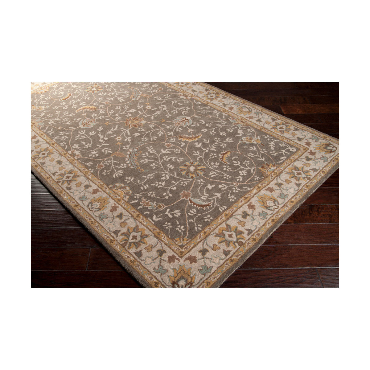 Caesar 180 X 144 inch Medium Gray/Camel/Dark Brown/Sage/Charcoal/Khaki Rugs, Wool