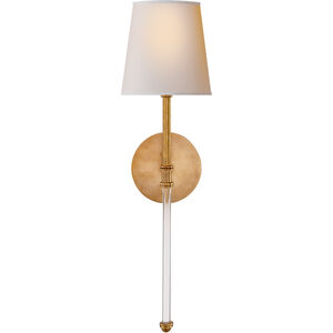 Suzanne Kasler Camille 1 Light 5.5 inch Hand-Rubbed Antique Brass Sconce Wall Light in Natural Paper