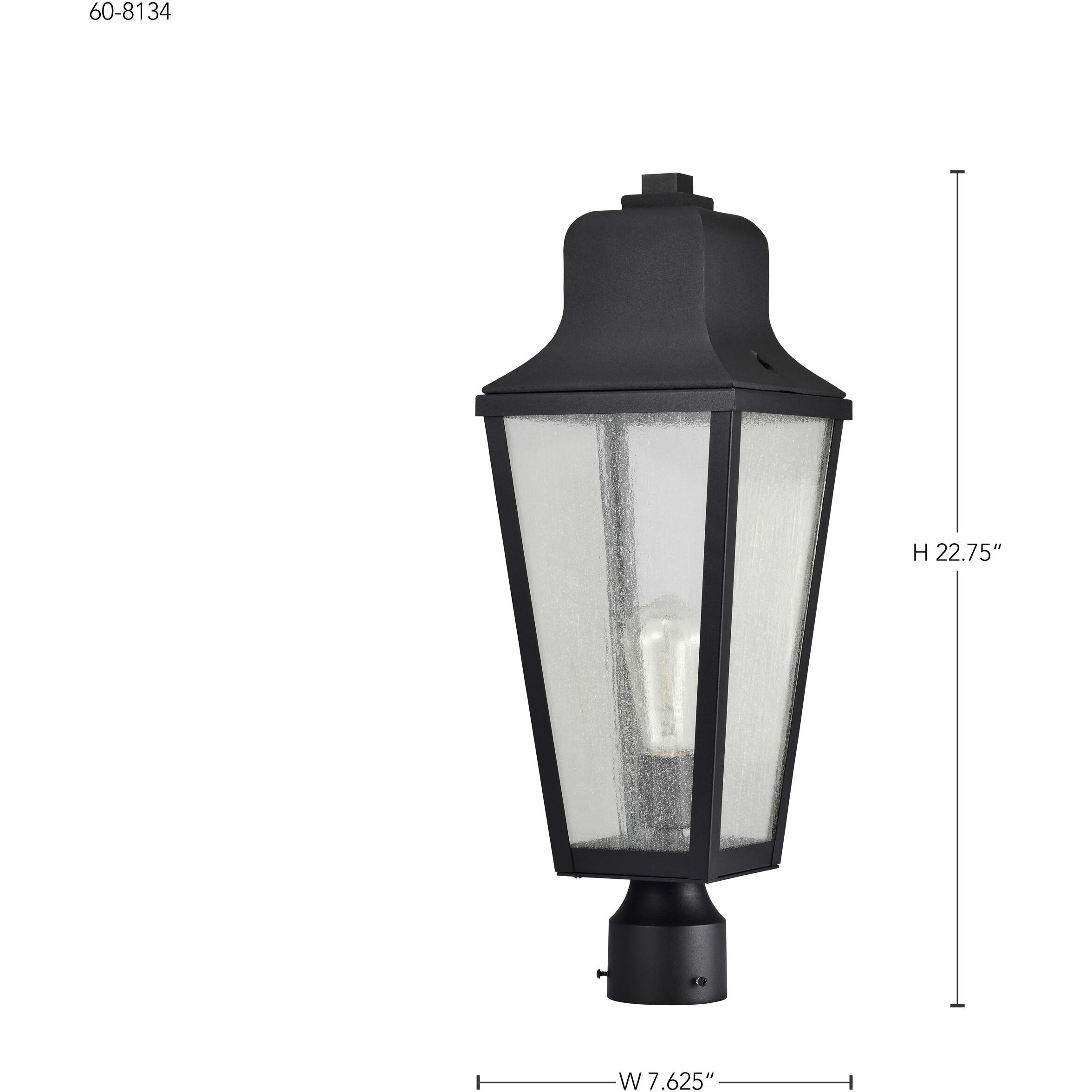 Lawrence 1 Light 22.75 inch Matte Black Outdoor Post Light