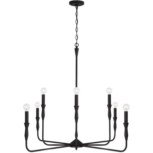 Paloma 8 Light 41 inch Textured Black Chandelier Ceiling Light