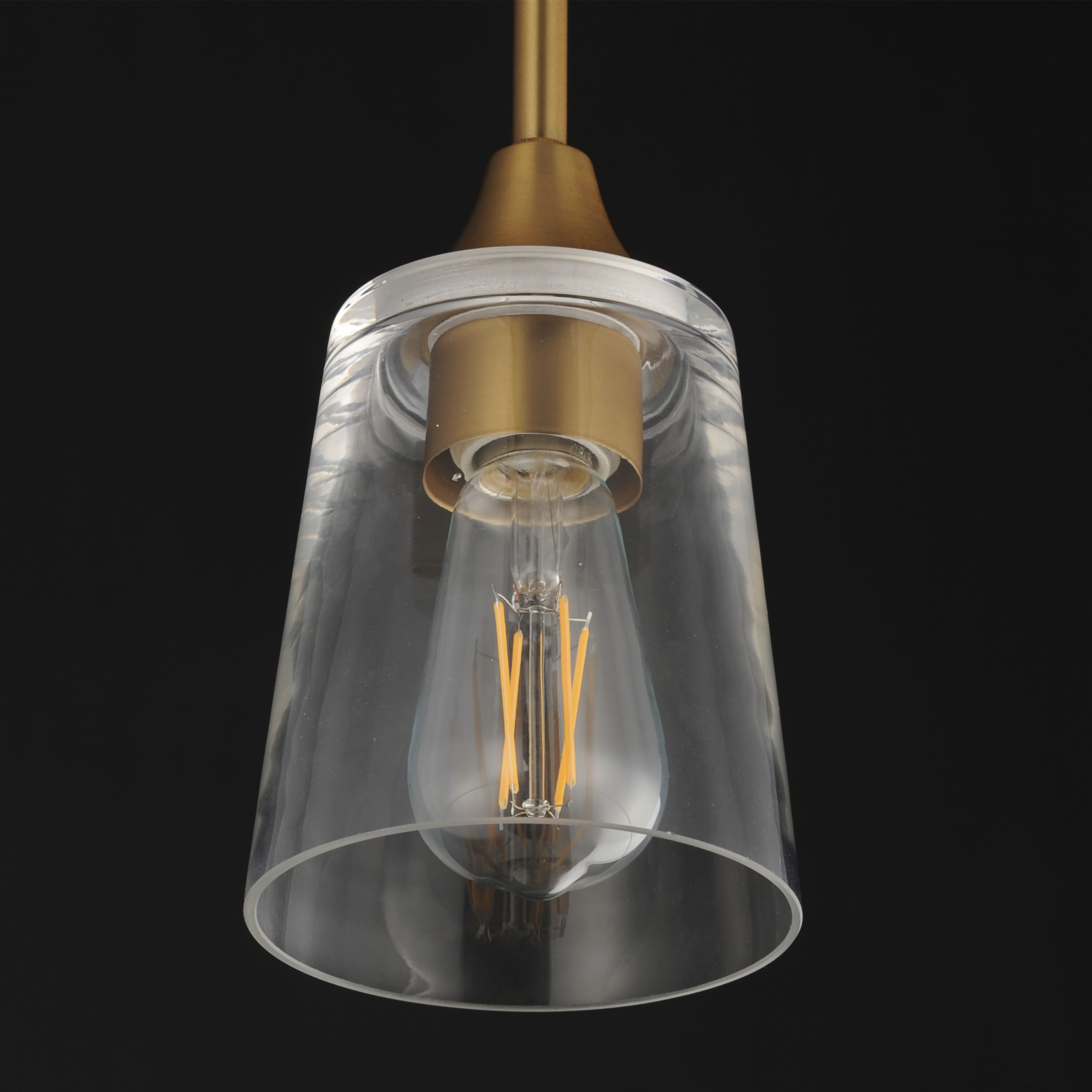 Hudson 1 Light 4.75 inch Natural Aged Brass Mini Pendant Ceiling Light in Clear