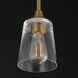 Hudson 1 Light 4.75 inch Natural Aged Brass Mini Pendant Ceiling Light in Clear