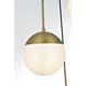 Eclipse 3 Light 18 inch Satin Gold Pendant Ceiling Light