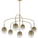 Harvey 7 Light 59 inch Patina Brass Chandelier Ceiling Light