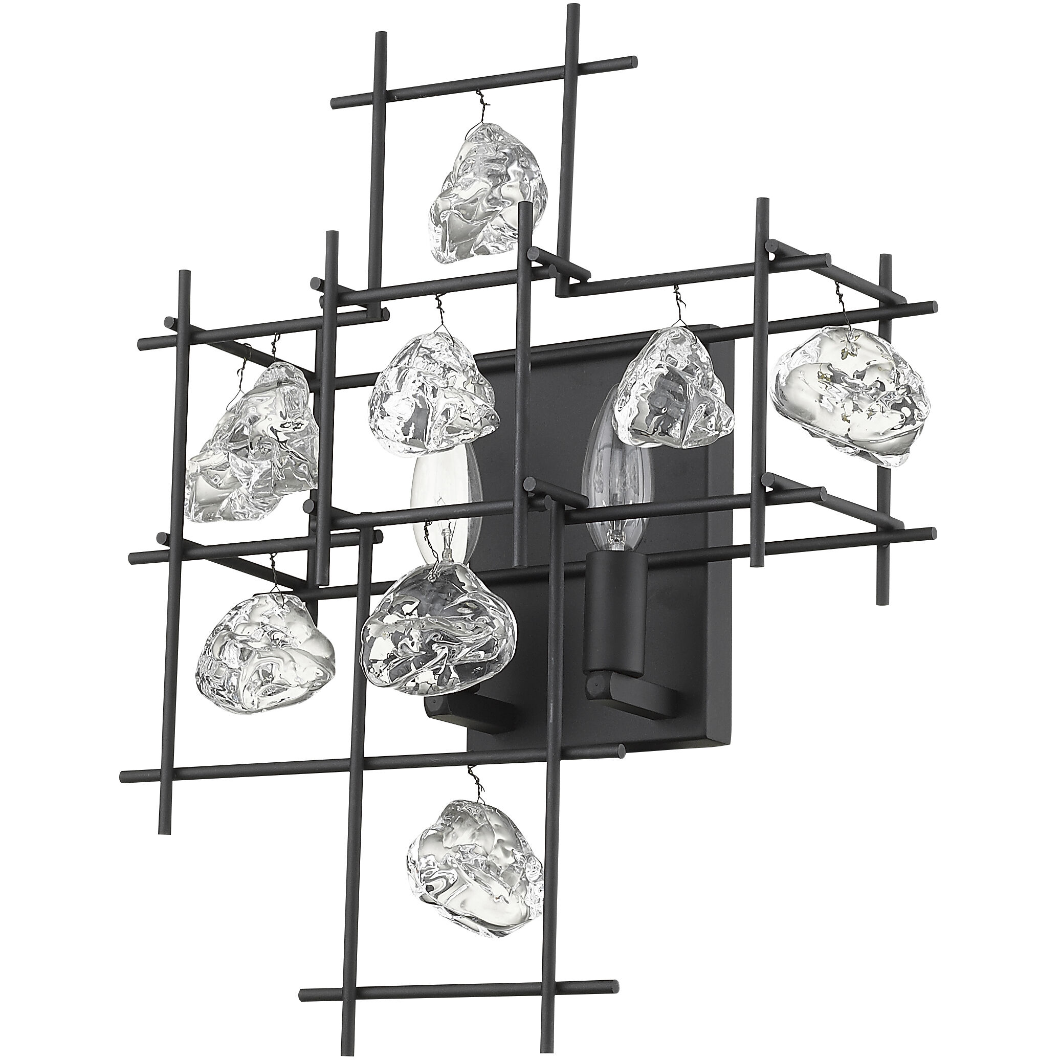 Garroway 2 Light 13.5 inch Matte Black Wall Sconce Wall Light
