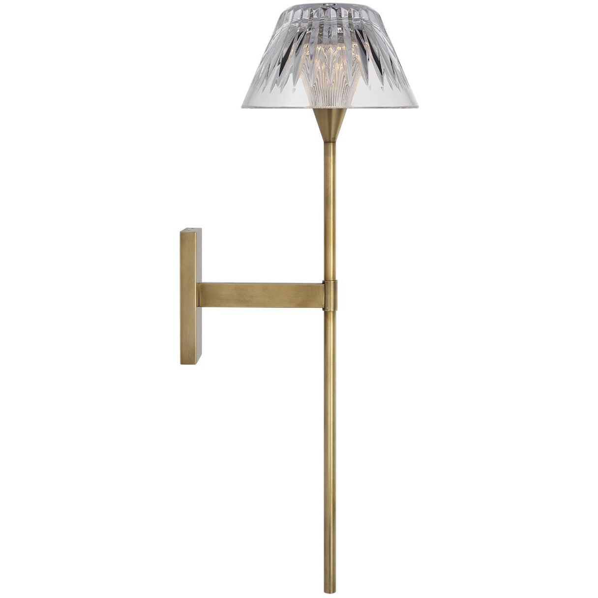 Waterford Blaze Tail Sconce Wall Light in Natural Brass