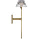 Waterford Blaze Tail Sconce Wall Light in Natural Brass