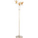 Paradiso 66 inch 25 watt Silver Leaf and Gold Leaf Floor Lamp Portable Light