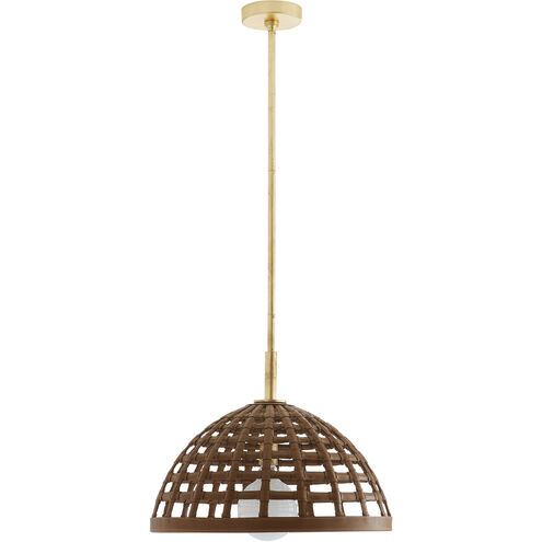 Mosella 1 Light 10.5 inch Russet and Gold Leaf Pendant Ceiling Light
