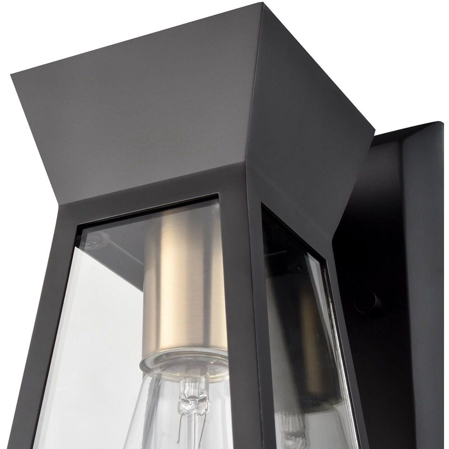 Lucian Wall Sconce Wall Light in Black and Brushed Brass