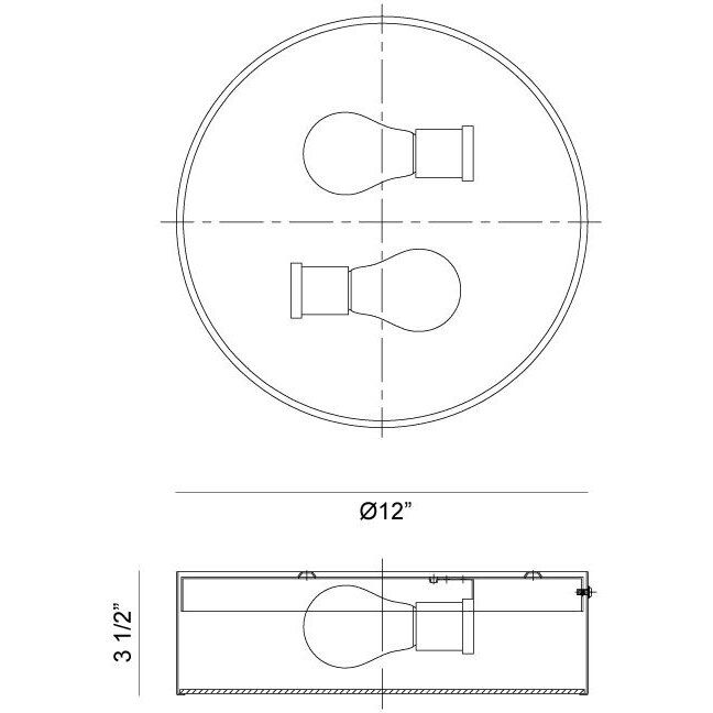 Snare 2 Light 12 inch White Flush Mount Ceiling Light
