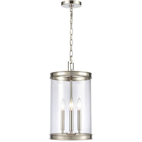 Mendoza 3 Light 10.25 inch Polished Nickel Pendant Ceiling Light