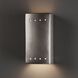 Ambiance Rectangle LED 5.25 inch Antique Silver Wall Sconce Wall Light, Small