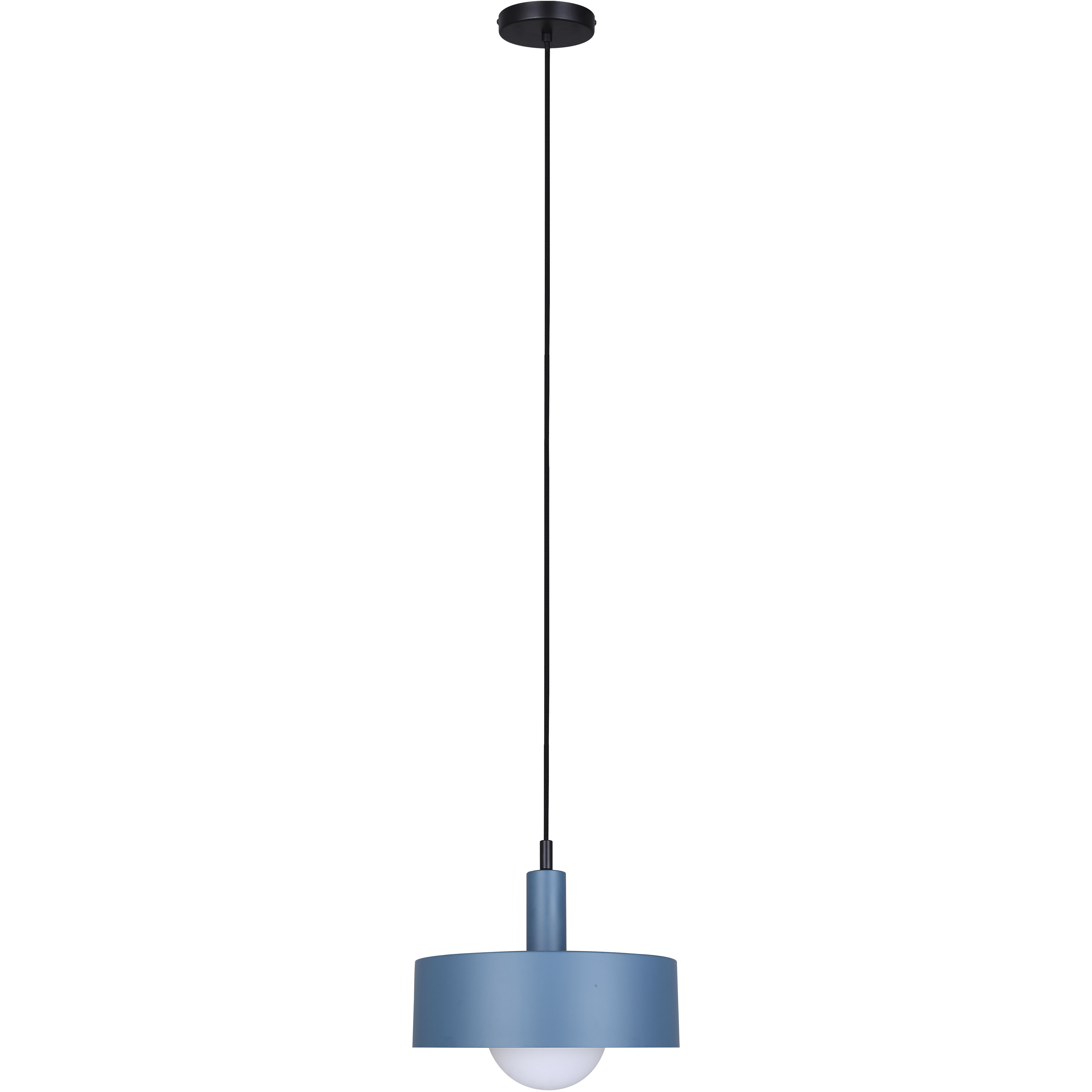 Daylon 1 Light 12.63 inch Matte Blue and Black Pendant Ceiling Light
