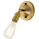 Bedford 1 Light 5 inch Satin Brass and Black Wall Sconce/Flush Ceiling Mount Ceiling Light