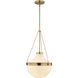 Lincoln 1 Light 12.75 inch Muted Brass Pendant Ceiling Light