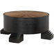 Tambour 44 X 44 inch Hand Rubbed Black with Veneer Top Coffee Table