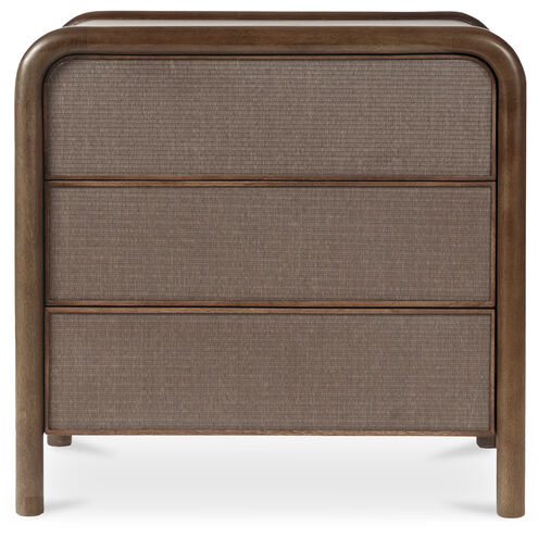 Rye 31.75 X 30.5 inch Brown Nightstand, 3 Drawer