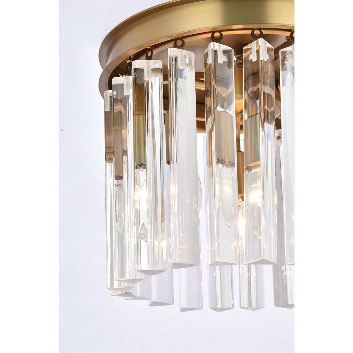 Sydney 3 Light 12 inch Satin Gold Pendant Ceiling Light in Clear
